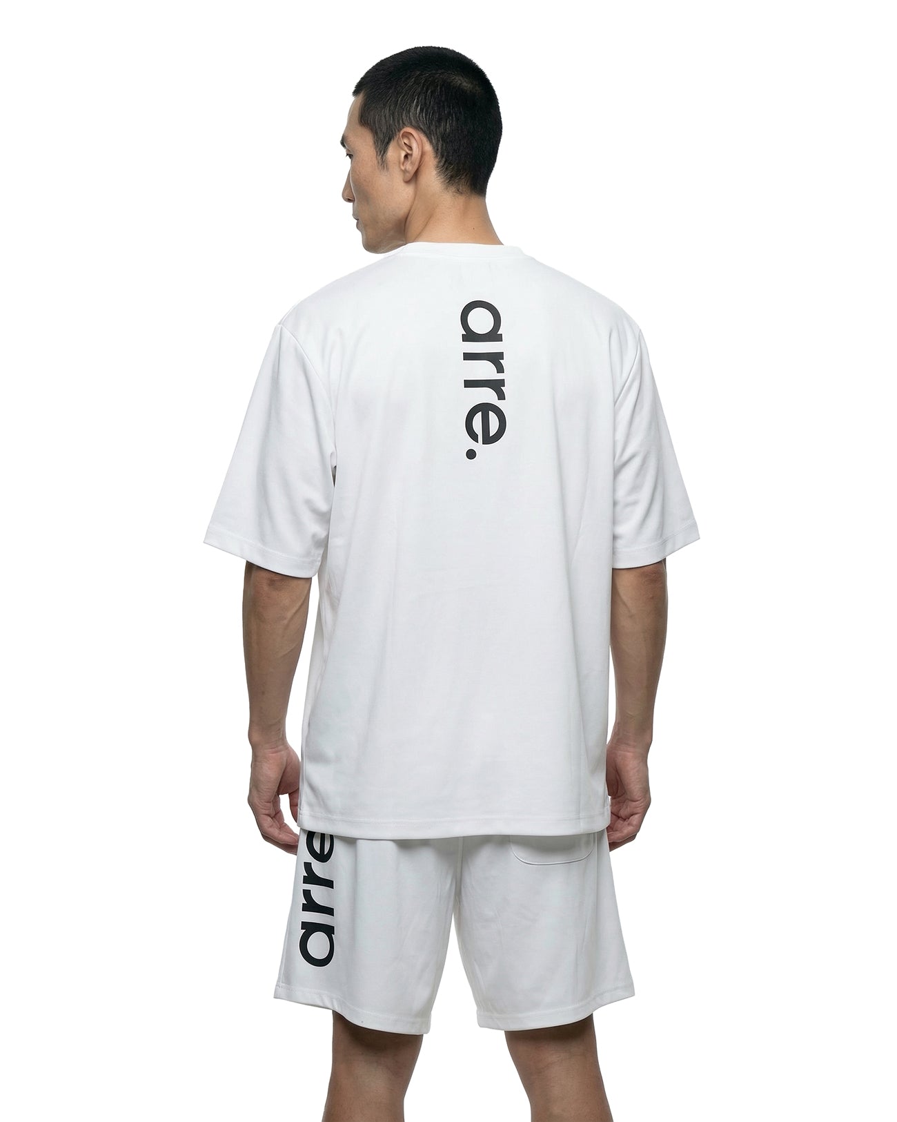 DOUBLE FACE DRY TECH RELAXED SHORTS - white