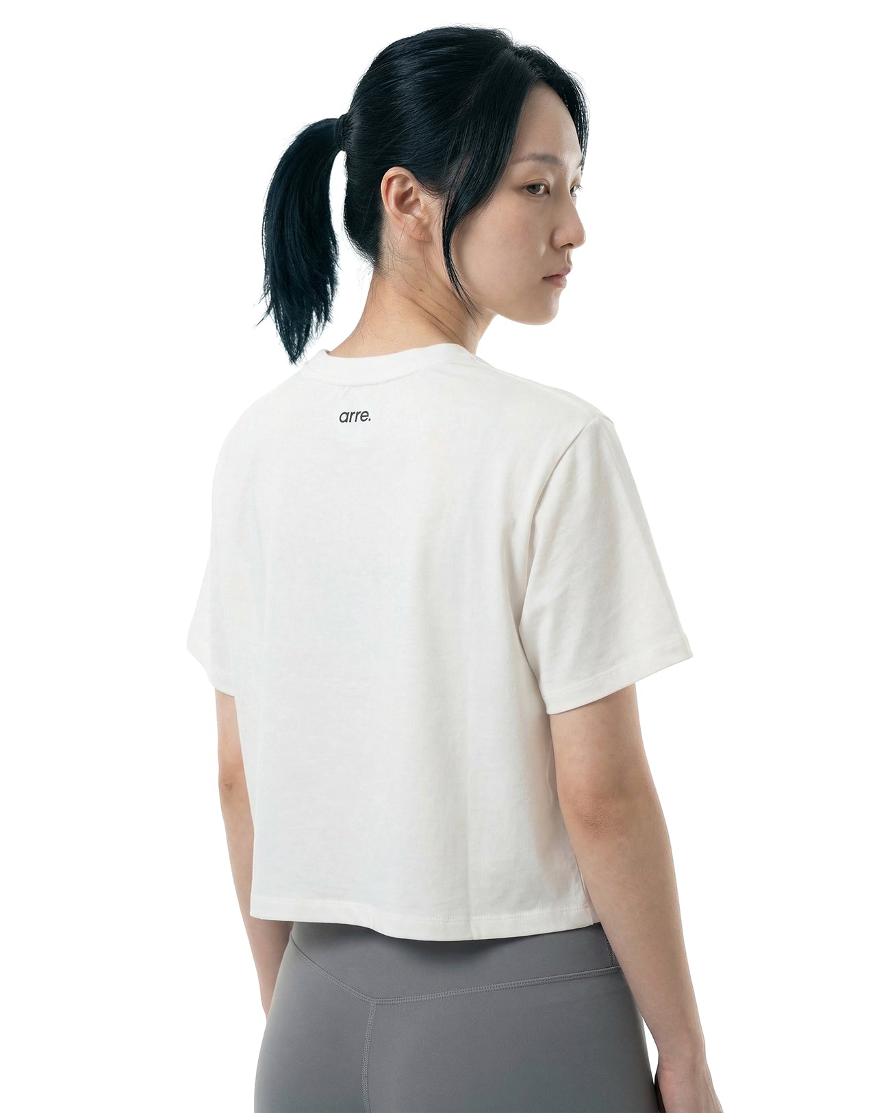 CROPPED RELAXED TEE - white