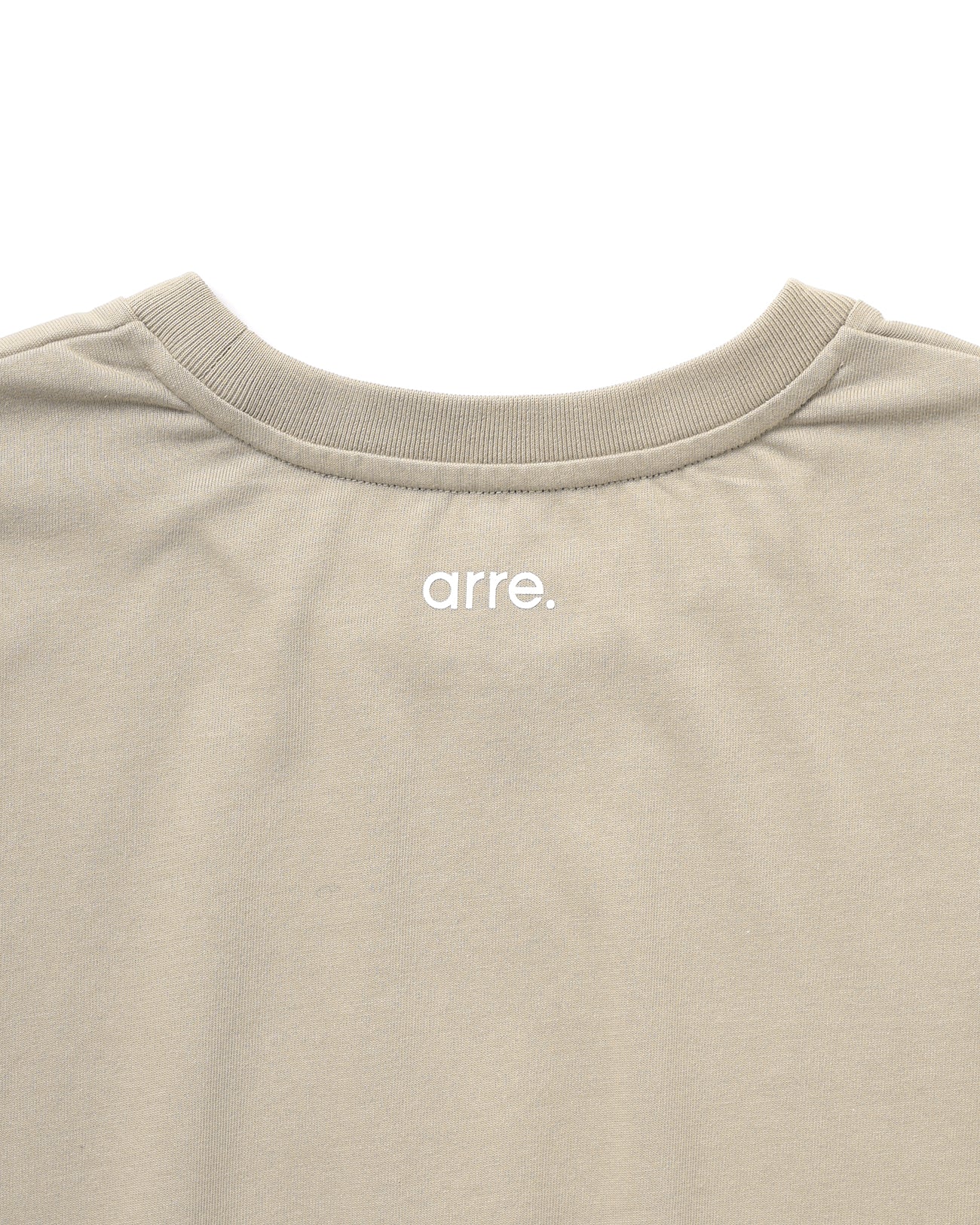 CROPPED RELAXED TEE - light beige
