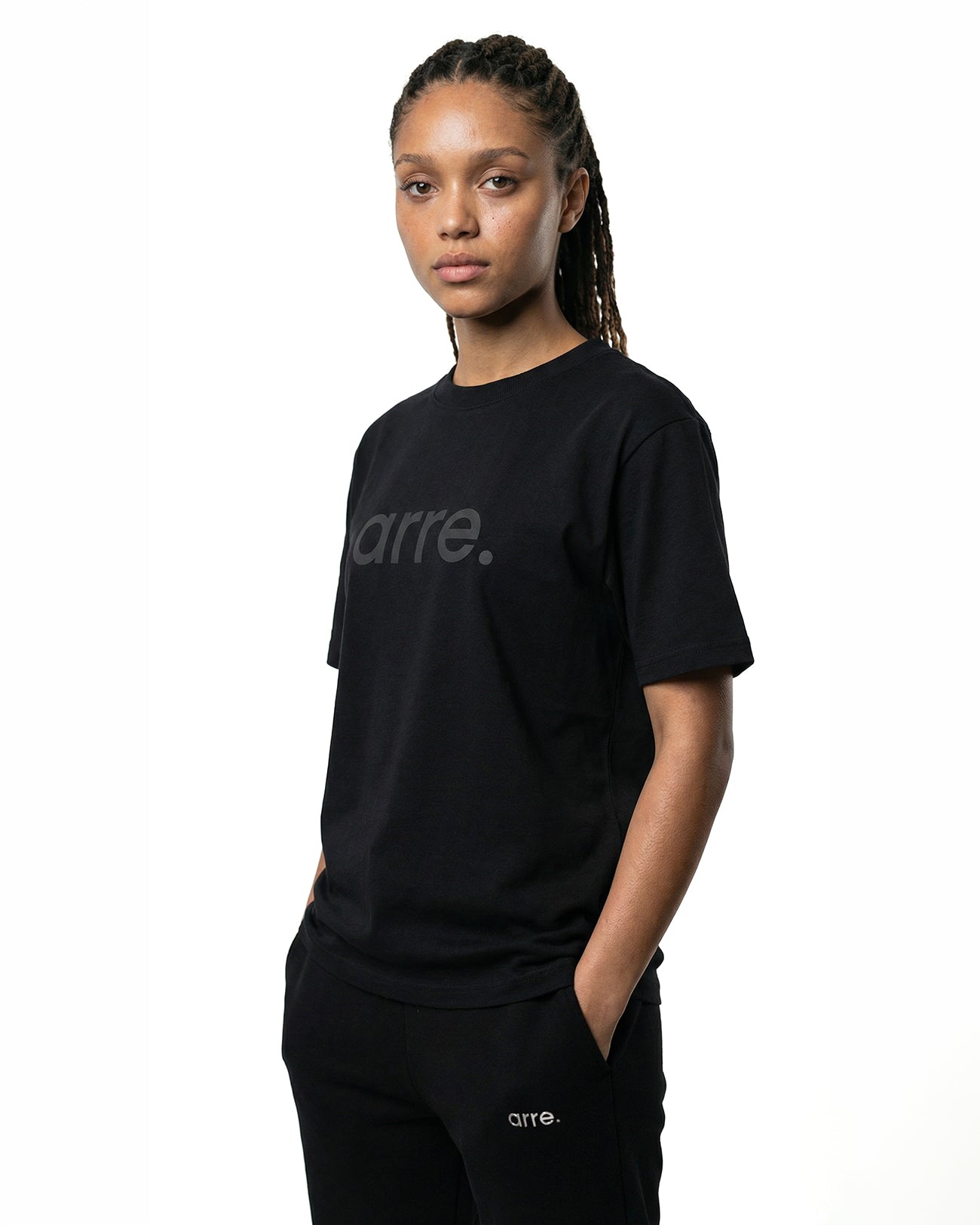 STANDARD TEE - black × black - Always Real Relaxing Essentials 