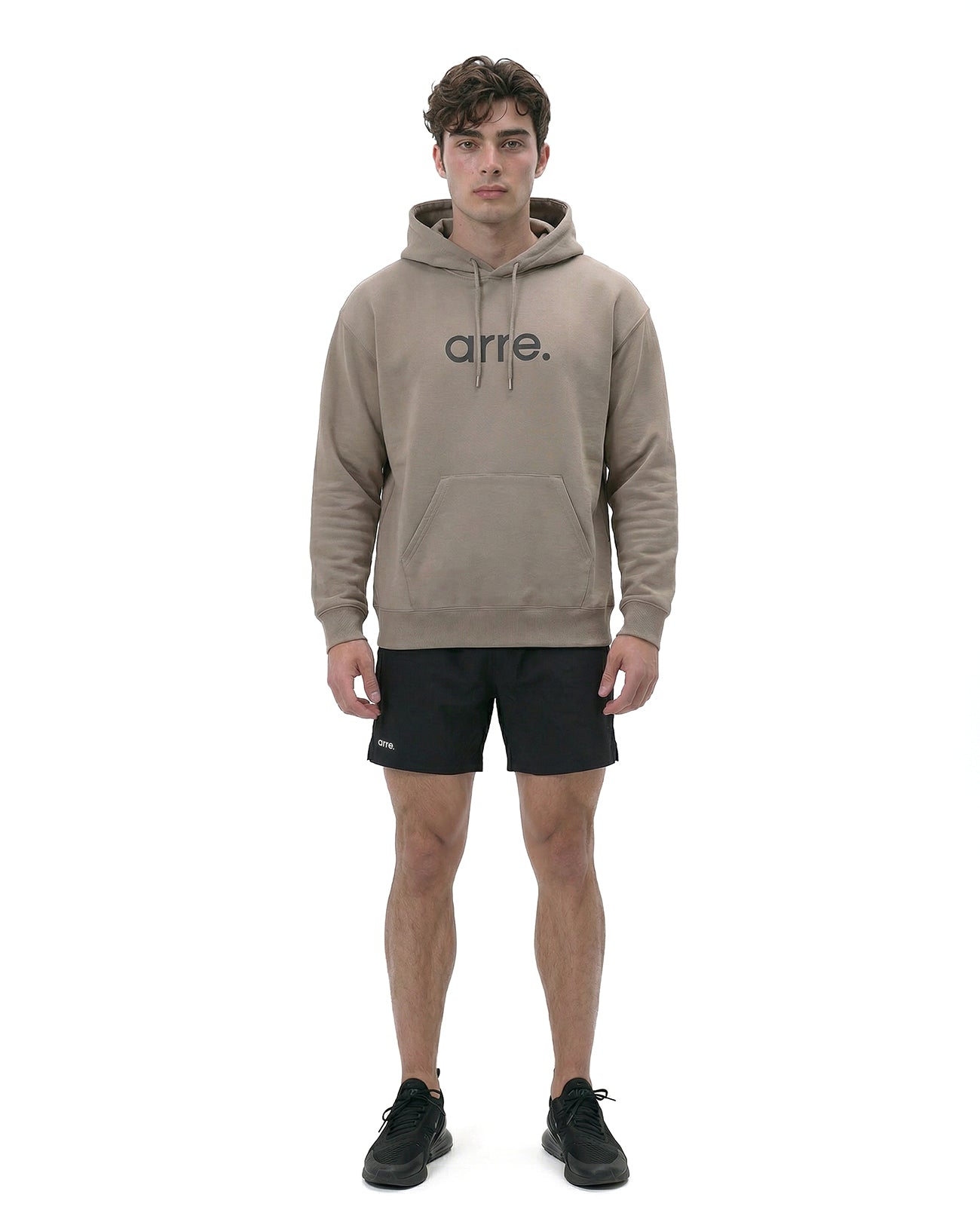STANDARD LOGO SWEAT HOODIE - beige