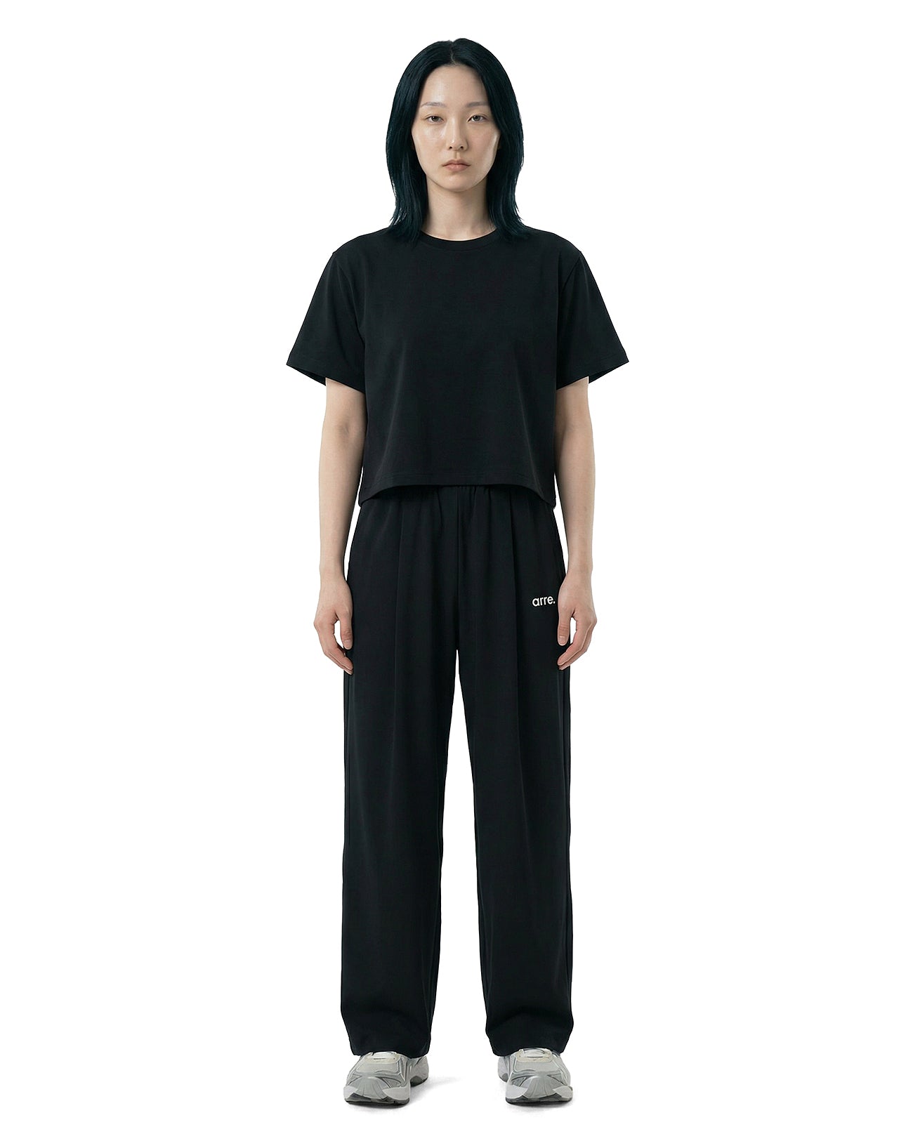 ACTIVE WIDE PANTS - black