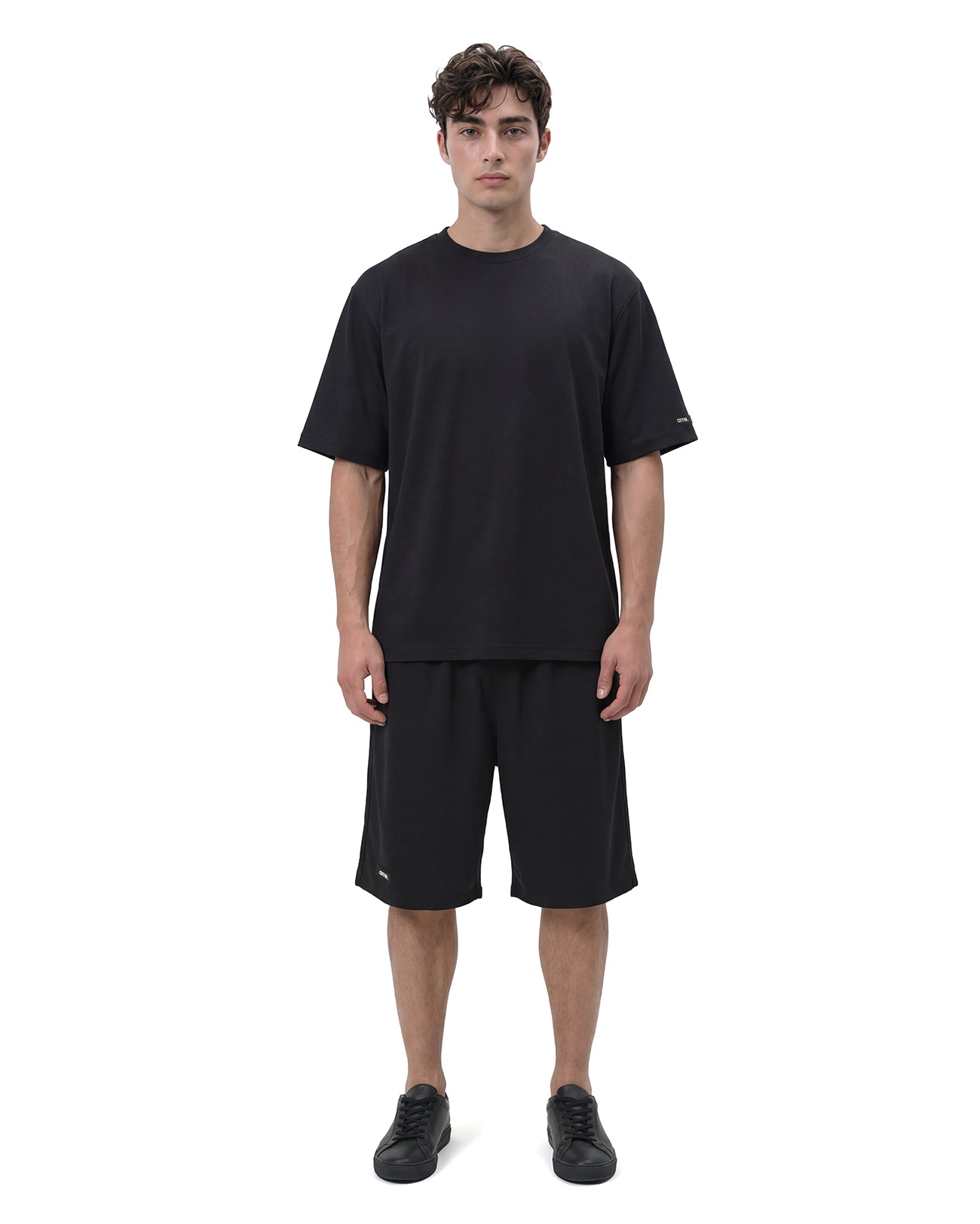 DOUBLE FACE DRY TECH RELAXED TEE - black