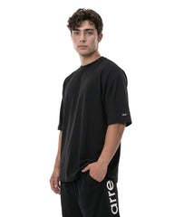DOUBLE FACE DRY TECH RELAXED TEE - black