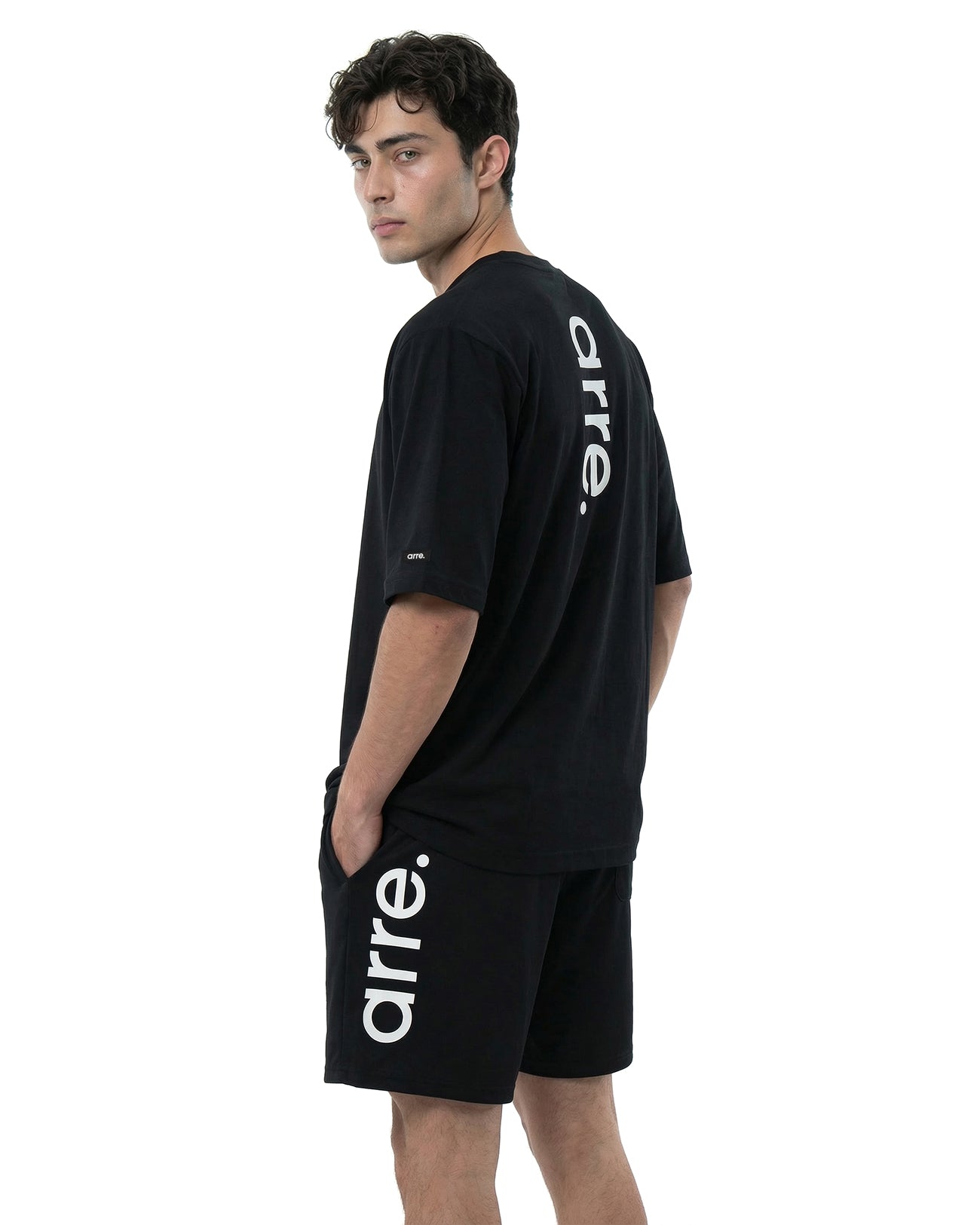 DOUBLE FACE DRY TECH RELAXED SHORTS - black
