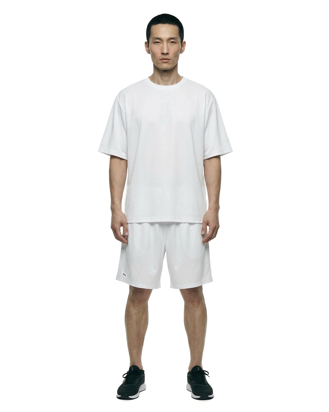 DOUBLE FACE DRY TECH RELAXED SHORTS - white