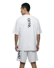 DOUBLE FACE DRY TECH RELAXED SHORTS - white