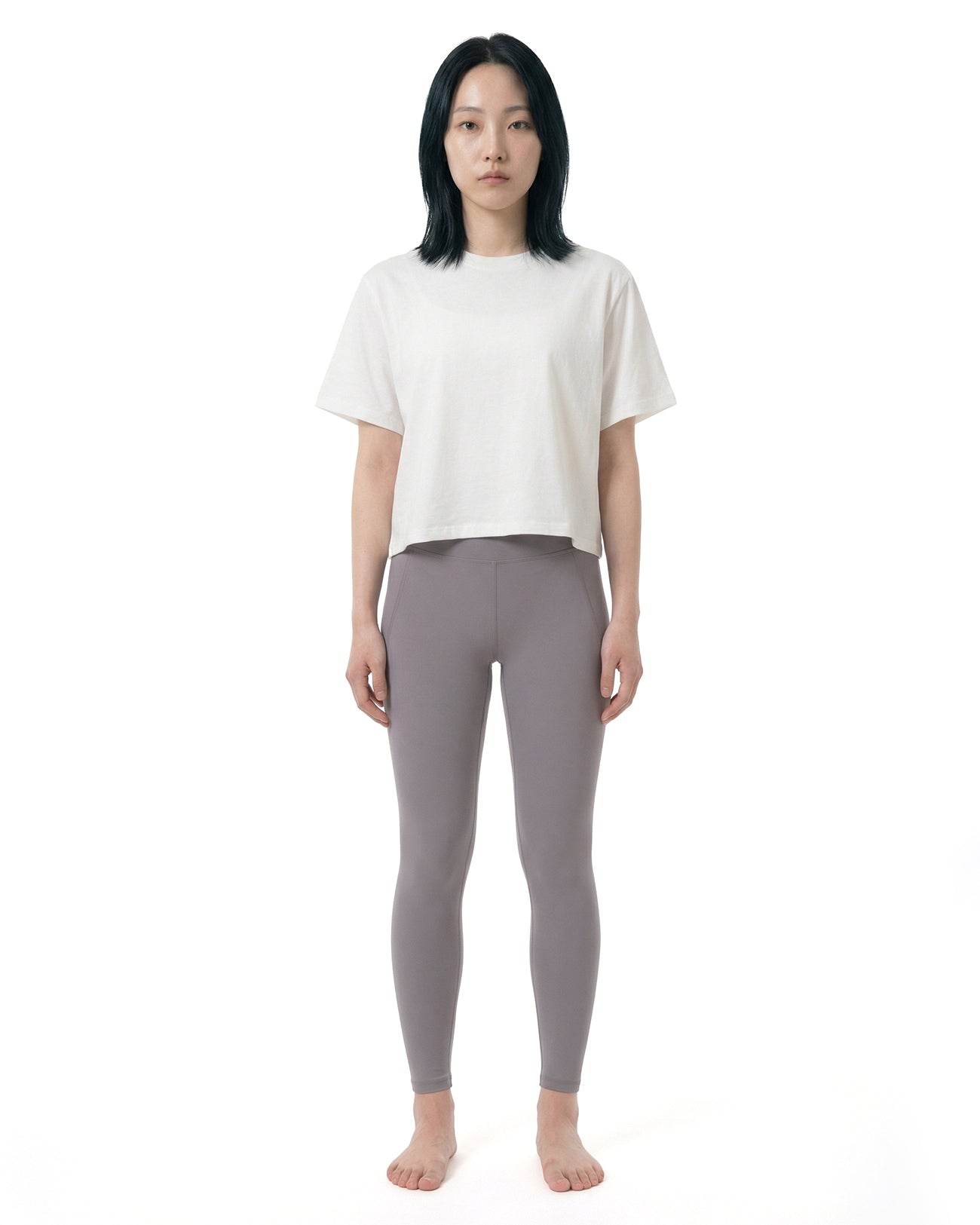 CROPPED RELAXED TEE - white
