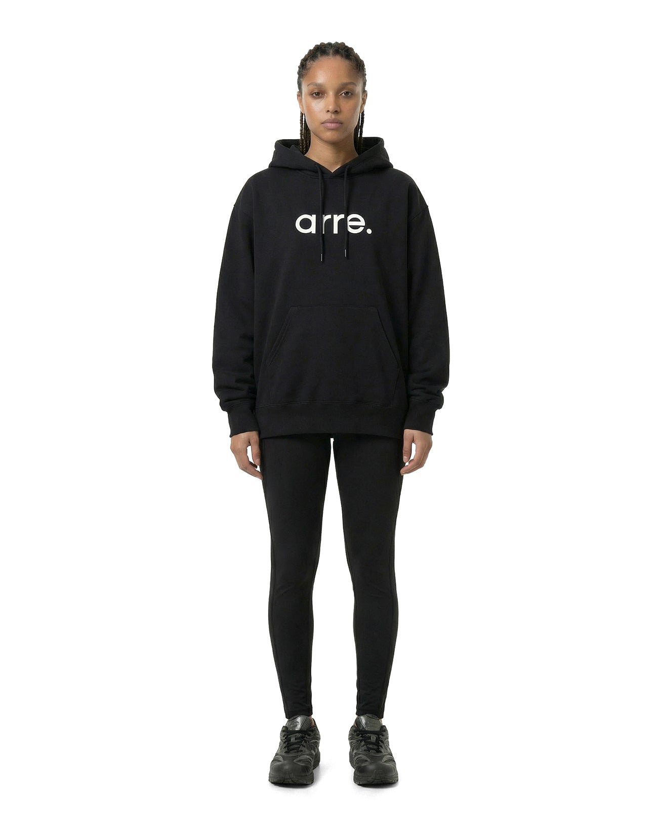 STANDARD LOGO SWEAT HOODIE - black - Always Real Relaxing