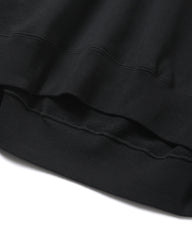 CROPPED RELAXED CREW SWEAT - black