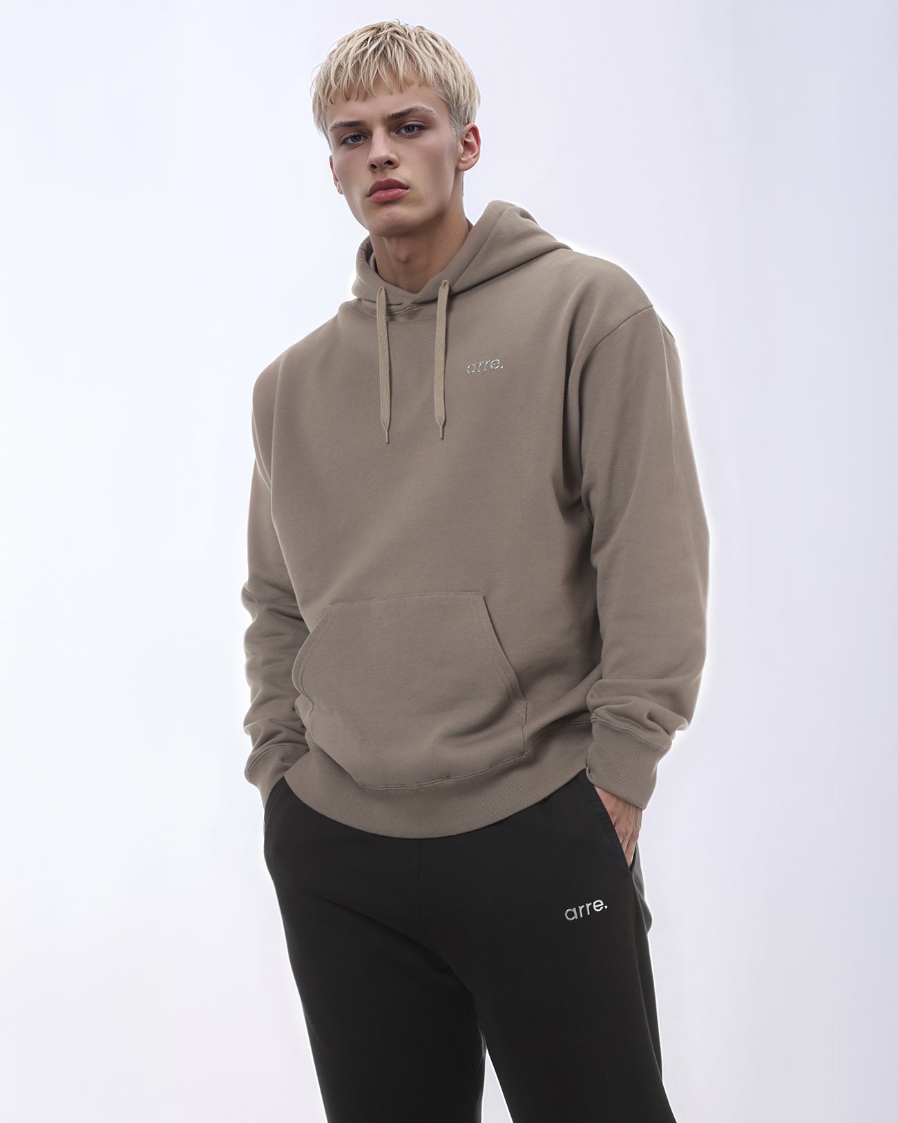 ESSENTIAL SWEAT HOODIE - beige