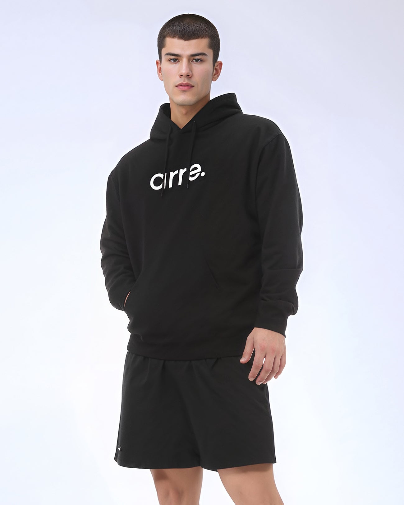 STANDARD LOGO SWEAT HOODIE - black