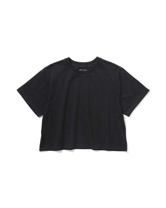 CROPPED RELAXED TEE - black