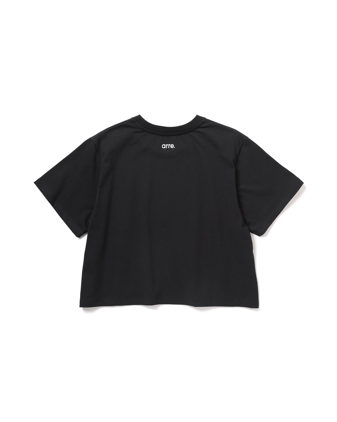 CROPPED RELAXED TEE - black