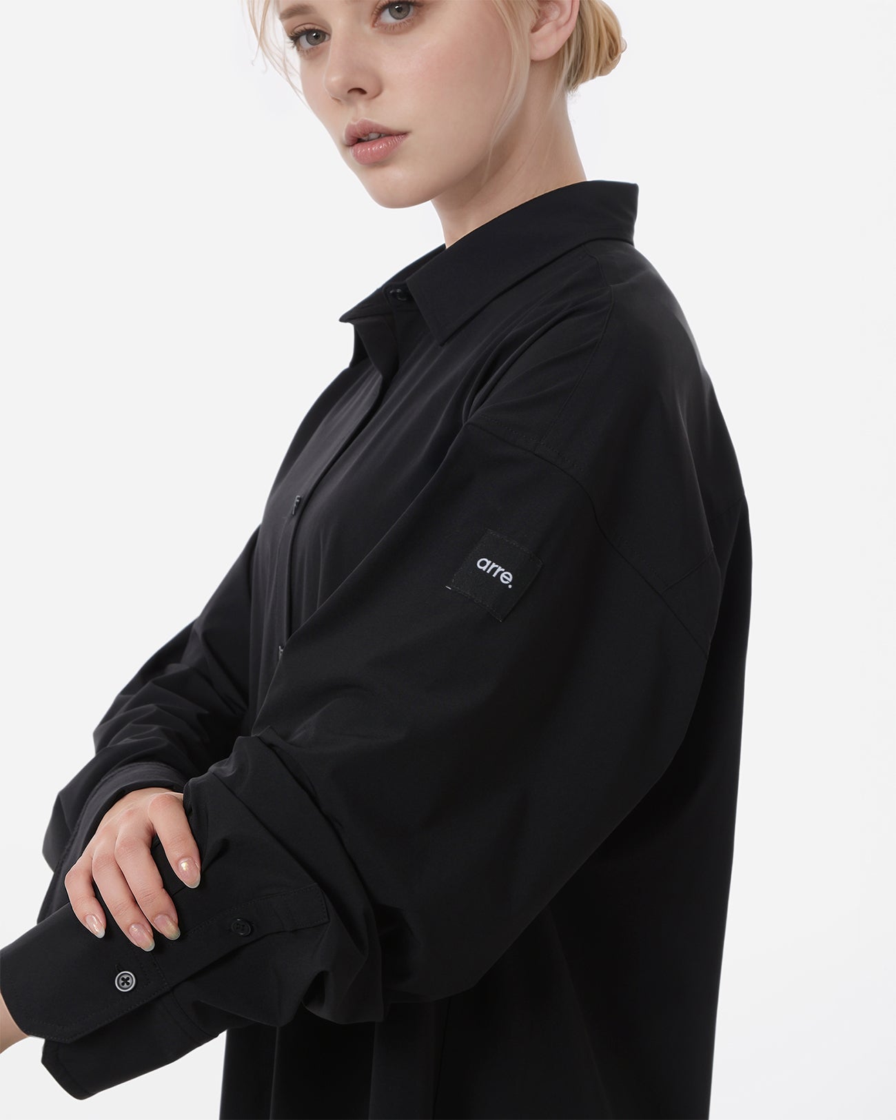 L/S OVERSIZED SHIRT - black