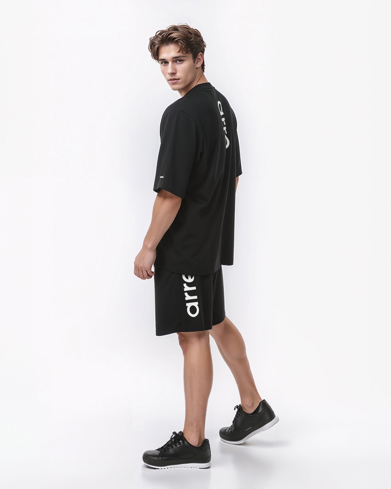 DOUBLE FACE DRY TECH RELAXED TEE - black